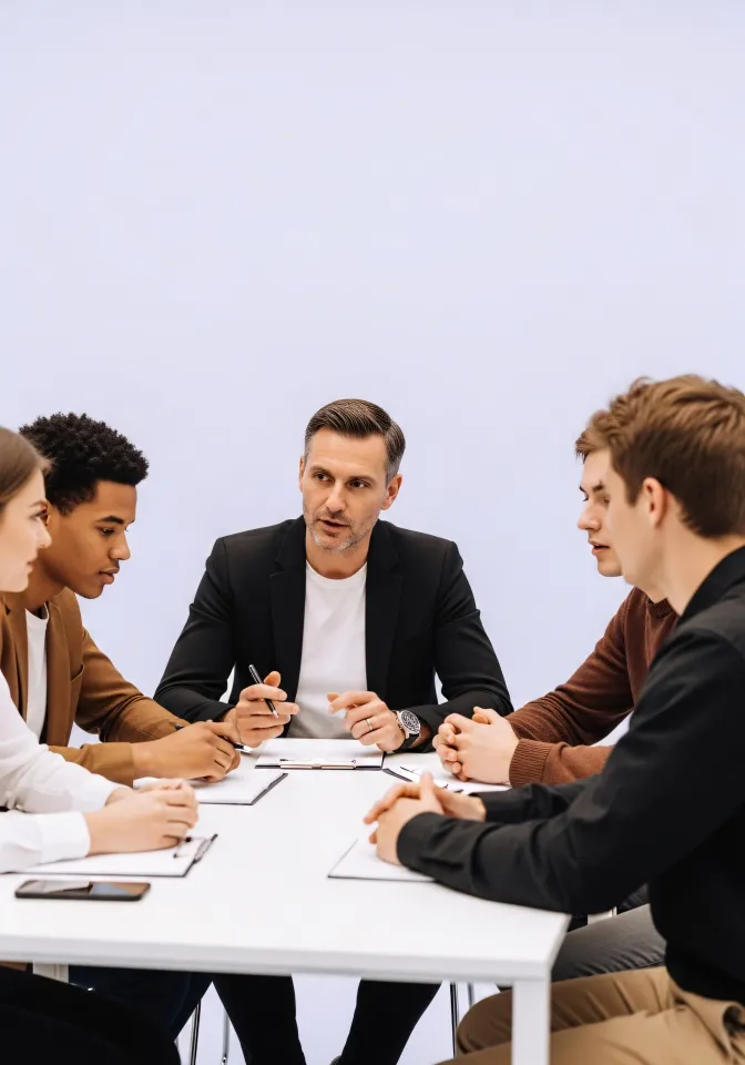 Discussão em grupo sobre mindset